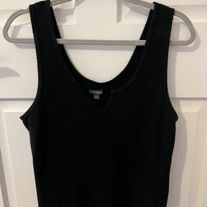 Black Waffle Tank Top | Size XL